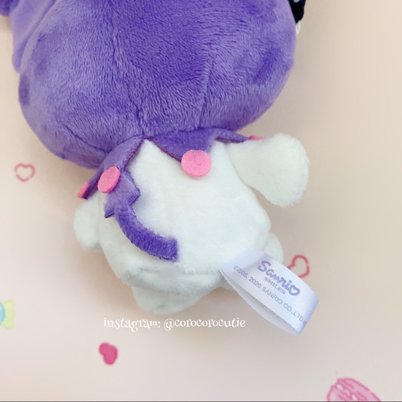 Sanrio Japan Kawaii Kuromi Lolita Bow Mascot Plush - Picture 3 of 3